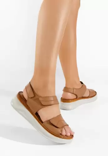 Sandale dama piele Jeremia camel