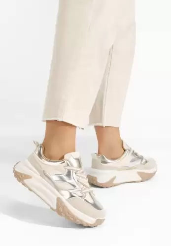 Sneakers cu platforma Allannia bej