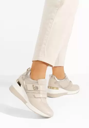 Sneakers cu platforma Arven bej