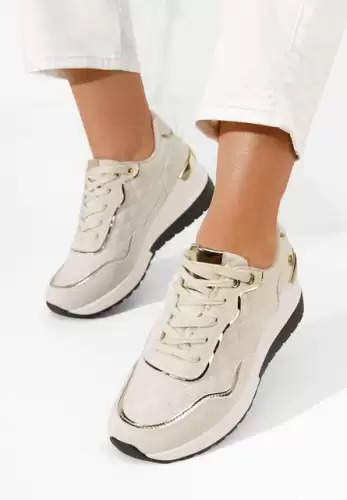 Sneakers cu platforma Gavia bej