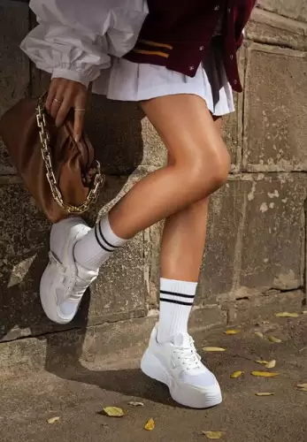 Sneakers dama albi Arca