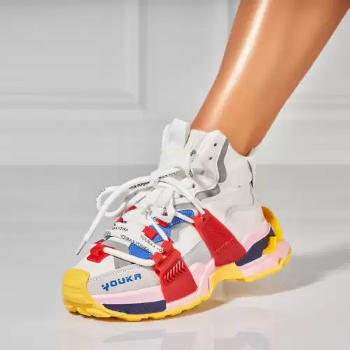 Sneakersi dama Piele Ecologica Rosii Orry