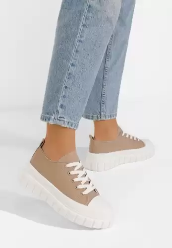 Tenisi cu platforma kaki Barina